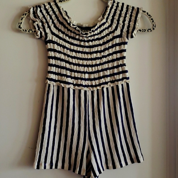 Takara Girls Small Blue White Romper Nautical? - Picture 1 of 7